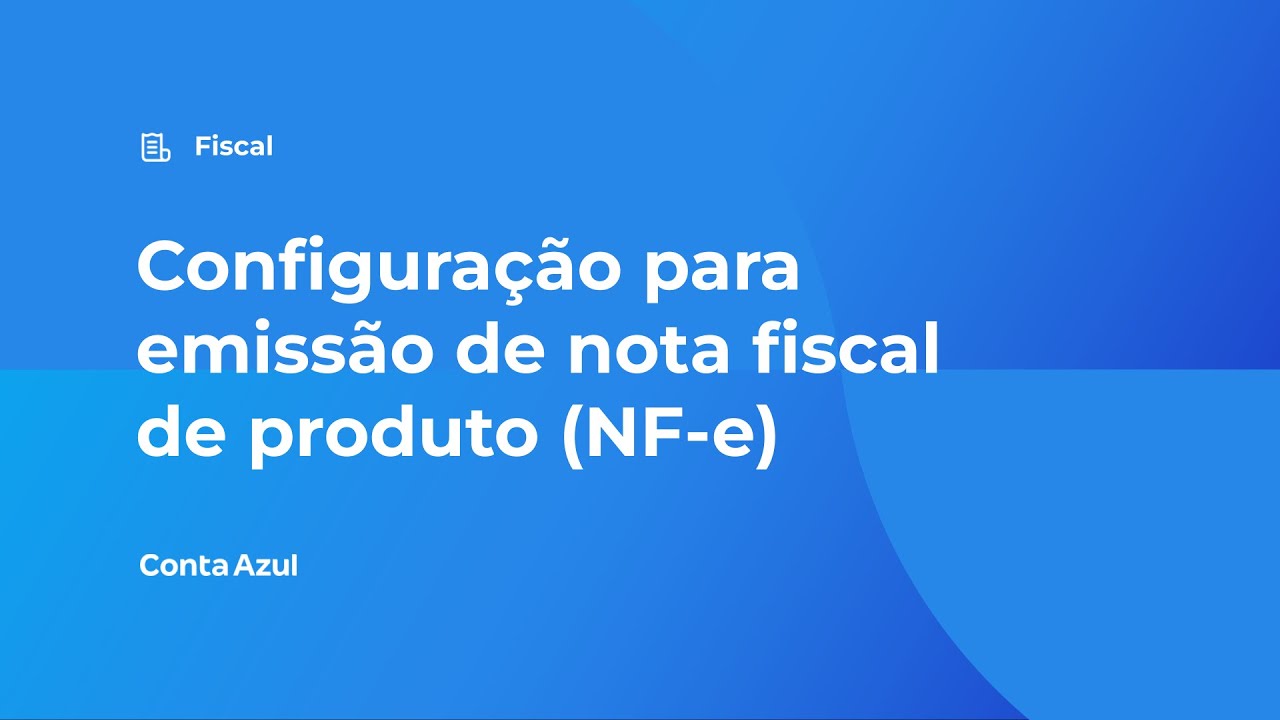 Configuração para emissão nota fiscal de serviço (NFS-e)
