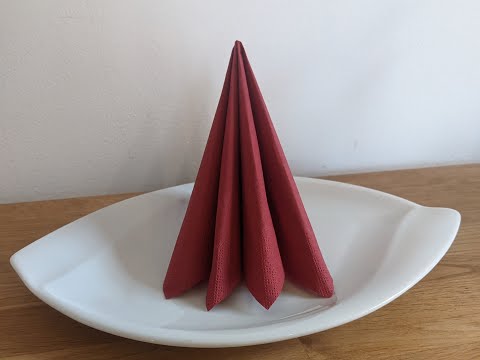 Servietten falten -Tafelspitz - Doppelt    /   Napkin Folding - Double