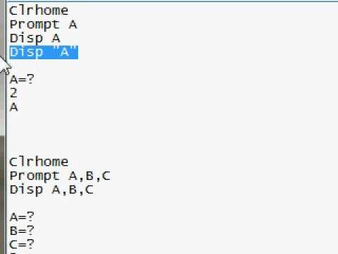 TI-83/84 Programming Guide Pt. 1