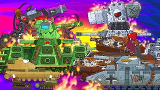 Enemy tanks surrounded our army. World of tanks cartoon. Monster Truck Cartoons for kids.