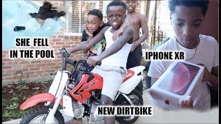 I BOUGHT THE KID&#39;S A DIRTBIKE &amp; SURPRISED NEW KID WITH IPHONE XR