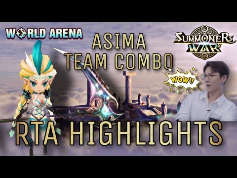 Asima Team Combo in World Arena (RTA) - Summoners War