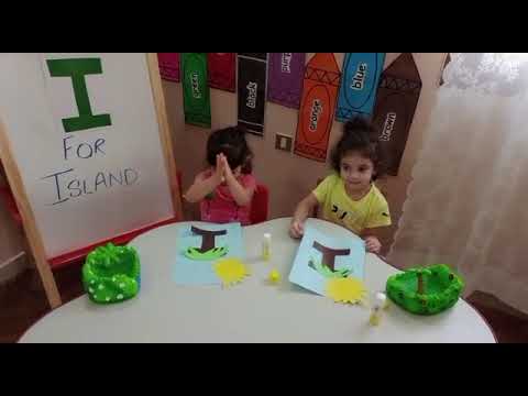 Learning to do craft work by making Island Craft @TulipNurseryUAE Al Azra, Sharjah, UAE