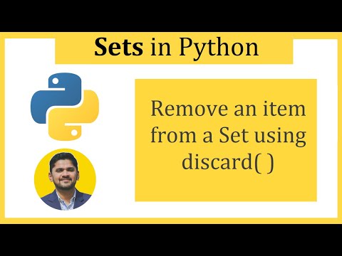 Set Remove Item Discard Python Coding