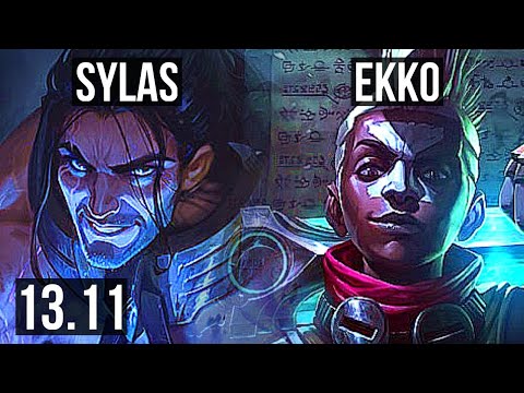 SYLAS vs EKKO (MID) | 7/0/1, 700+ games, Godlike | KR Master | 13.11