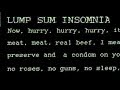 Palinckx: Lump Sum Insomnia