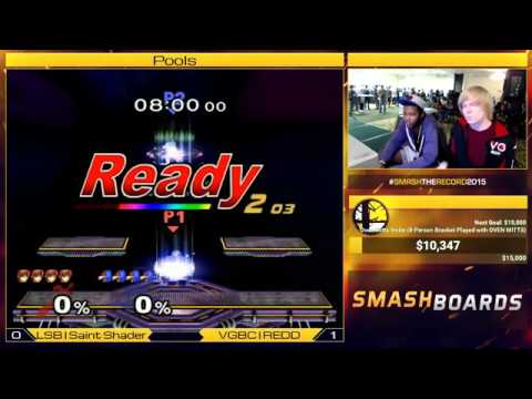 Saint Shaden (Marth)(Me) vs Redd (Falco) Smash the Record 2015 Melee