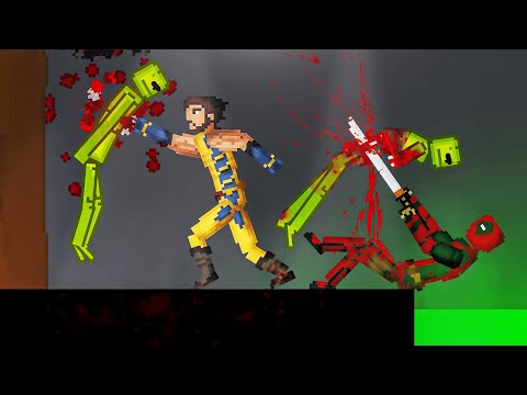 Wolverine and Deadpool vs Melon Playground Full Fight in People Playground