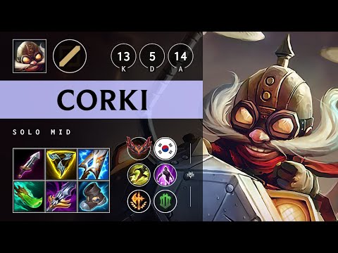 Corki Mid vs Ryze - KR Grandmaster Patch 25.11