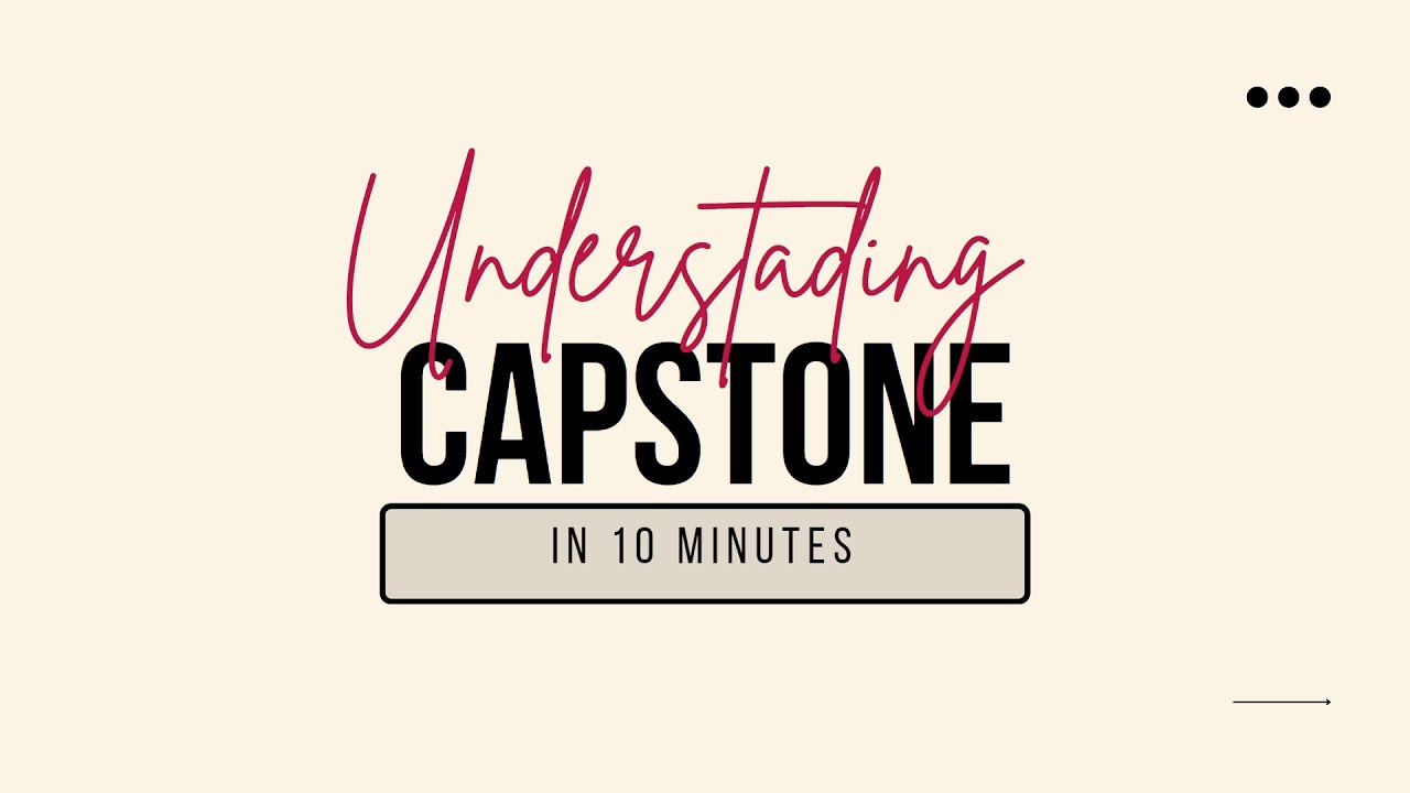 01 What is a capstone project?