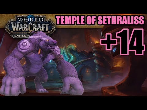BFA Mythic +14 Temple of Sethraliss +1 - Guardian Druid PoV (Bursting/Quaking/Fortified)