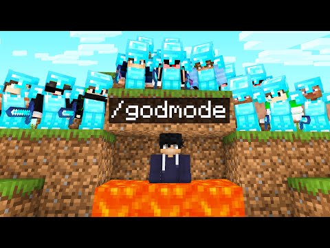 Minecraft Manhunt (1V3) But I Secretly Used GOD MODE...