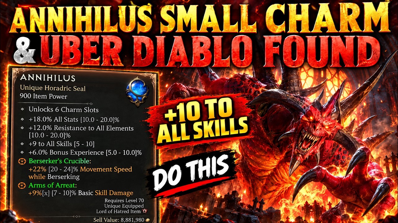 ANNIHILUS SMALL CHARM & UBER DIABLO HAVE BEEN FOUND - SECRETS REVEALED - YouTube