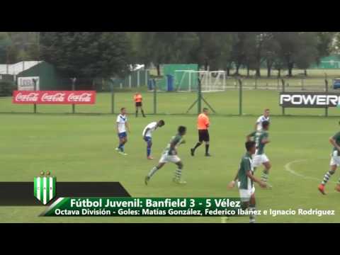 Fútbol Juvenil: Banfield 3 - 5 Vélez - Octava Dvisión. Goles: González, Ibáñez y Rodríguez
