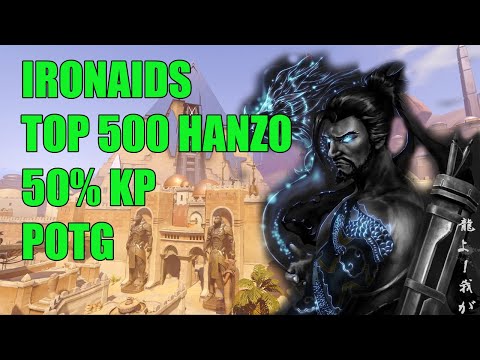IRONAIDS TOP 500 HANZO GAMEPLAY - PRO OVERWATCH SEASON 28