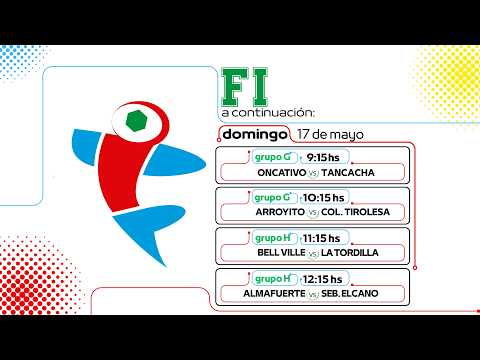 FÚTBOL INFANTIL DOMINGO 17 DE MAYO DE 2026