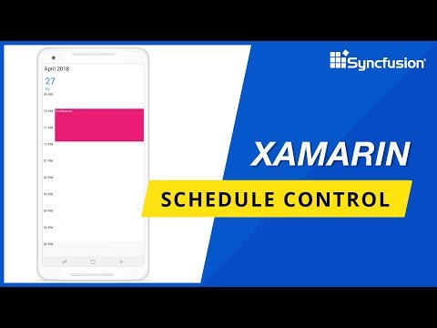 Xamarin Schedule Control