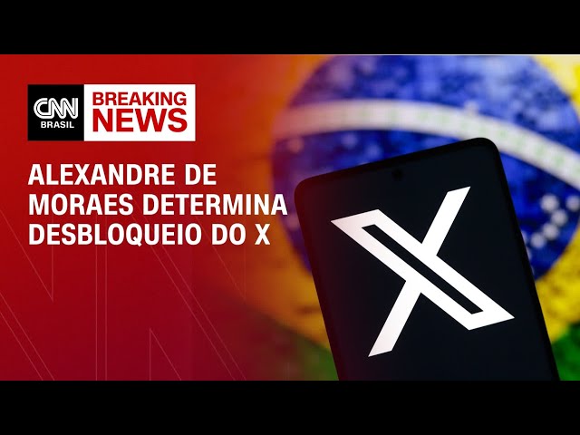 Alexandre de Moraes determina desbloqueio do X | CNN 360º