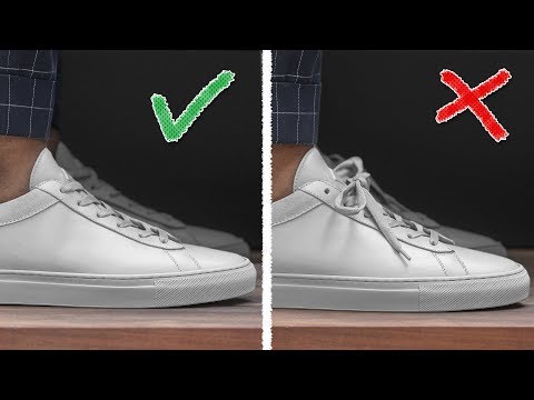 Part of a video titled HOW TO HIDE YOUR LACES (Easy + Fast Shoelace Hack) - YouTube