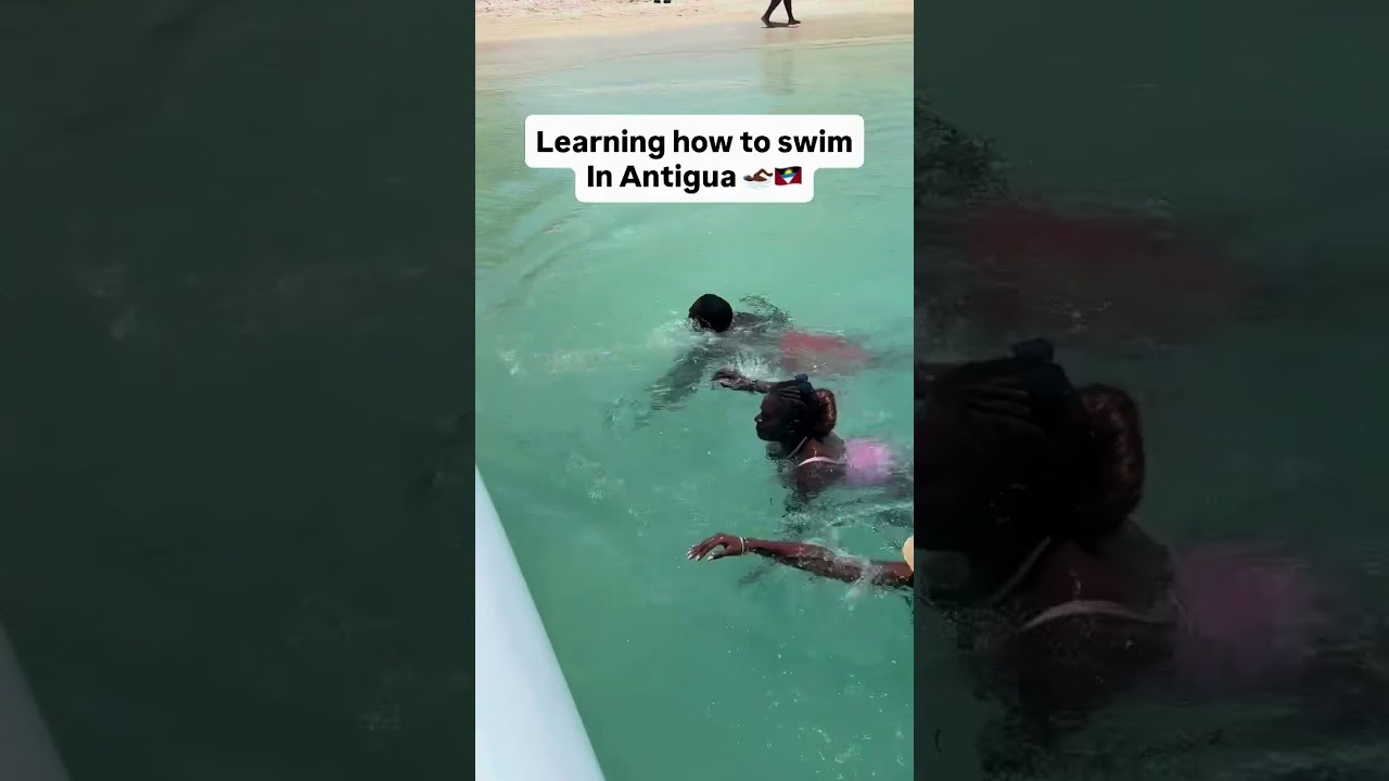 Learning how to swim 🏊🏾‍♂️ in Antigua 🇦🇬#djagonline #teamag #ukdj #tiktokdj #visitantiguaandbarbuda