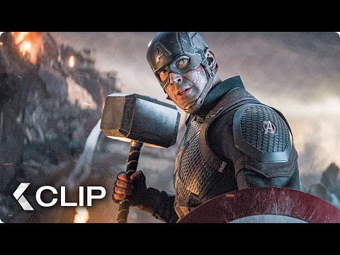 Captain America hält Thor's Hammer Mjolnir Szene - AVENGERS 4: Endgame (2019)