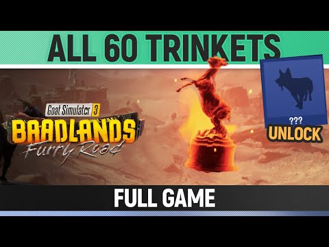 Goat Simulator 3: Baadlands Furry Road - All 60 Trinkets - Full Game 🏆Live Free and Try Hard
