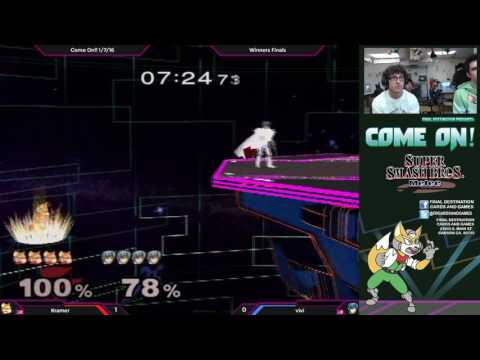 Come On!! 1/7/16 - Kramer (Fox) vs. Vivi (Marth) - SSBM Winners Finals