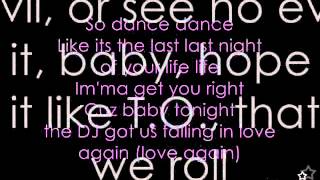 Usher ft Pitbull falling in love (lyrics)