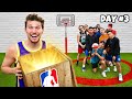 Last To Leave Mini Hoop Court Wins NBA Mystery Box