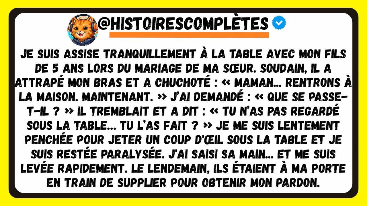 Mon Fils M’a Dit De Regarder Sous La Table Au Mariage De Ma Sœur.