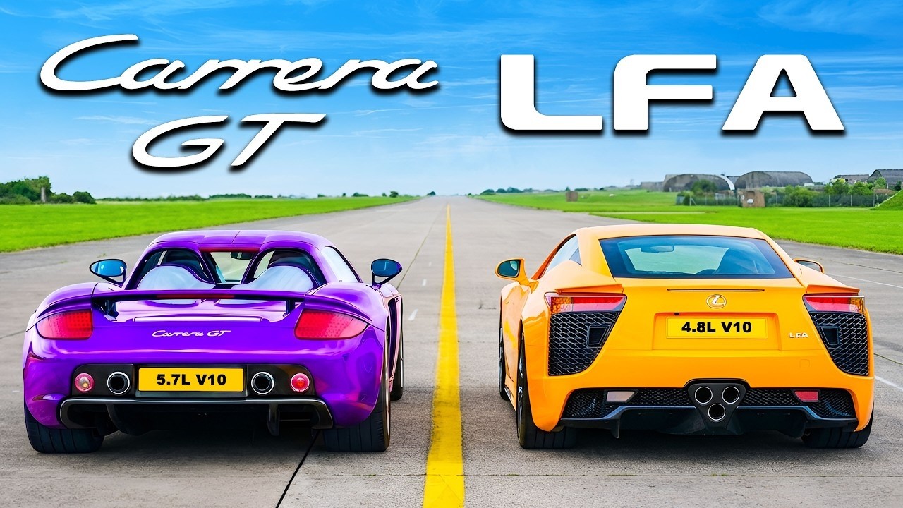 Porsche Carrera GT vs Lexus LFA: ¡ARRANCONES V10 DEFINITIVOS!
