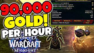 Making 90,000 Gold Per Hour Gathering with Herbalism and Mining | WoW Midnight Goldfarming