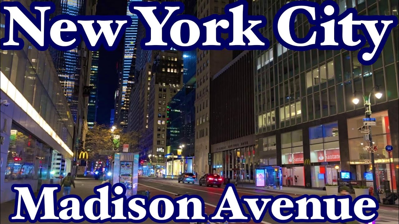 NEW YORK CITY [4K] Walking Tour - Madison Avenue Night Walk