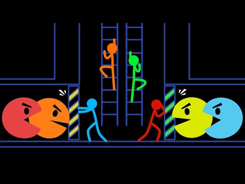 COMPLETED EDITION, Pacman and Stickman Animation - ( FAN MADE )