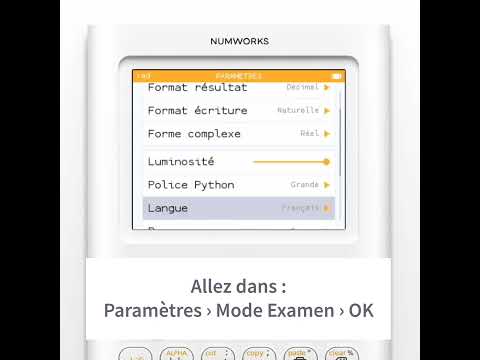 Activer le mode examen et le désactiver