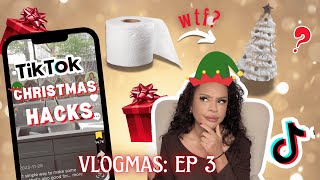 I Tried VIRAL TikTok Christmas Hacks… Do They Really Work? *You’ll be shocked!* VLOGMAS Day 3 🧑🏽‍🎄🎄