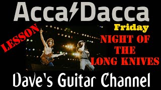 LESSON - Night of the Long Knives by AC/DC