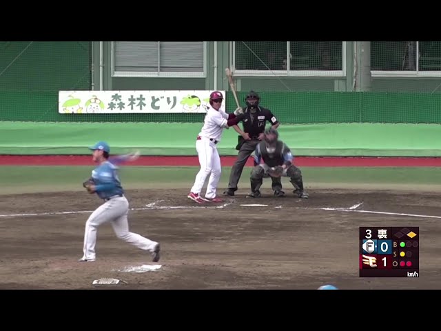[Granja] Los Fighters ・ Kyosuke Kuroyanagi corredor contra pickoff rápido para conseguir un out el 11 de abril de 2025 Tohoku Rakuten Golden Eagles contra. Hokkaido Nippon-Ham Fighters