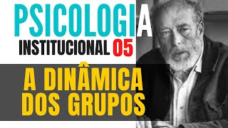 A DINÂMICA DOS GRUPOS - PSICOLOGIA INSTITUCIONAL 05