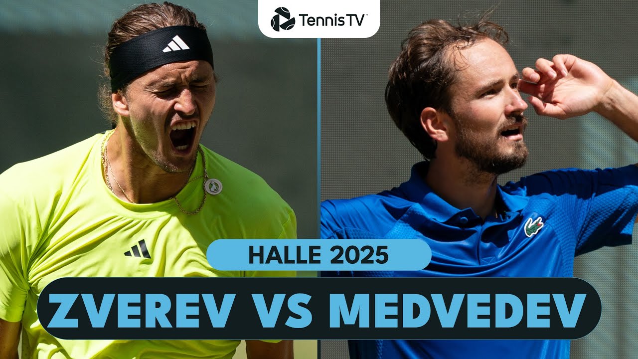 Zverev vs Medvedev Highlights | Halle 2025