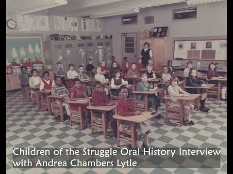 Andrea Chambers Lytle and Jeannie Chambers Logan are the daughters of Willette Chambers, one of the Seven Mothers. Andrea recalls the Seven Mothers meeting at Reverend McIntosh’s home at night in order to develop a plan for their children to attend the white schools closer to their homes.