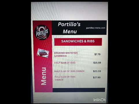 Portillo S Menu
