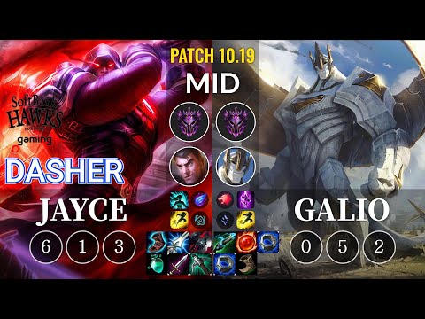 SHG Dasher Jayce vs Galio Mid - KR Patch 10.19