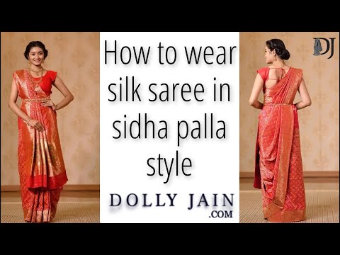 seedha pallu saree draping