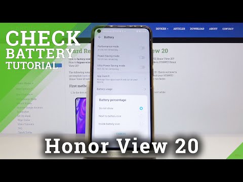 How to Activate Battery Percentage in Honor View 20 – Show Battery Level