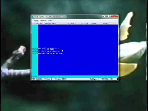 Hello World, The Hesseling Editor, Rexx, Regina