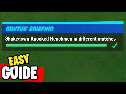 Shakedown Knocked Henchmen in different matches Fortnite