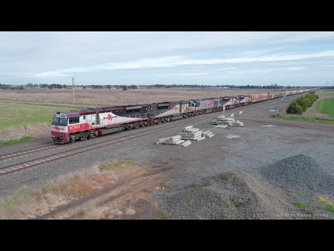1PM9 SCT Mixed Freight & Steel Train (17/8/2022) - PoathTV Australian Railways