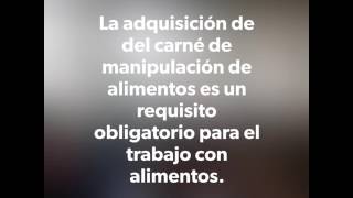 Curso de manipulación de alimentos.