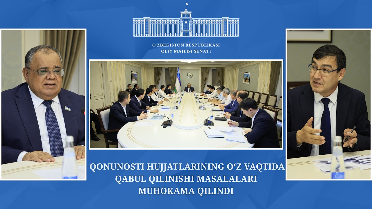Qonunosti hujjatlarining oʻz vaqtida qabul qilinishi masalalari muhokama qilindi